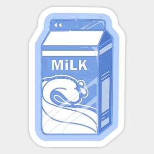 Cute aesthetic baby blue milk Sticker